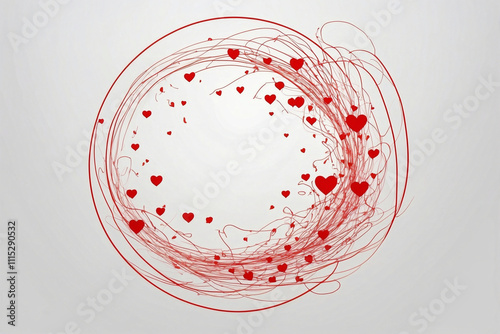 abstract background with red circles