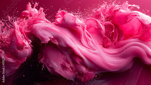 Pink Fluid Abstract Backgro...