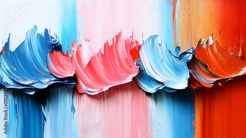Vibrant Hues: Abstract Oil ...