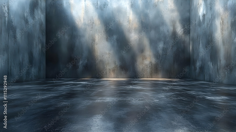 Grungy Concrete Room: Textures, Shadows, Industrial Design Grungy Concrete Room: Textures, Shadows, Industrial Design