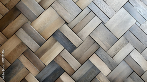 Elegant Herringbone Wood Fl...