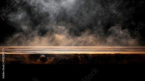 Smoky Wooden Table Backgrou...