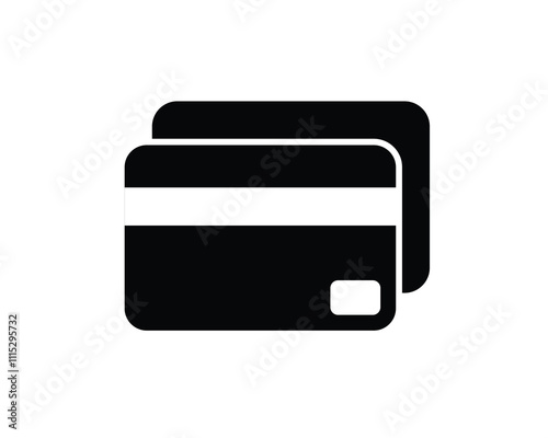 Credit card icon isolated on white background