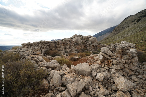 hiking trail of Rouvas , panoramic view photo