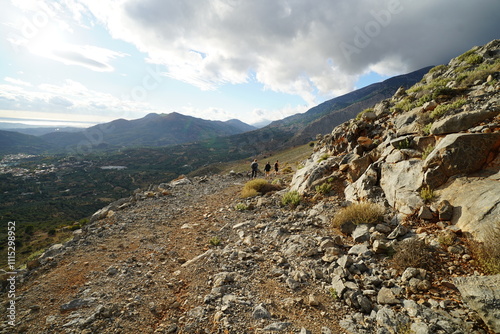 hiking trail of Rouvas , panoramic view photo