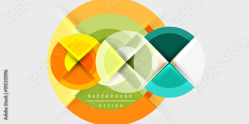 Target circle geometric abstract shapes. Vector Illustration For Wallpaper, Banner, Background, Card, Book Illustration, landing page