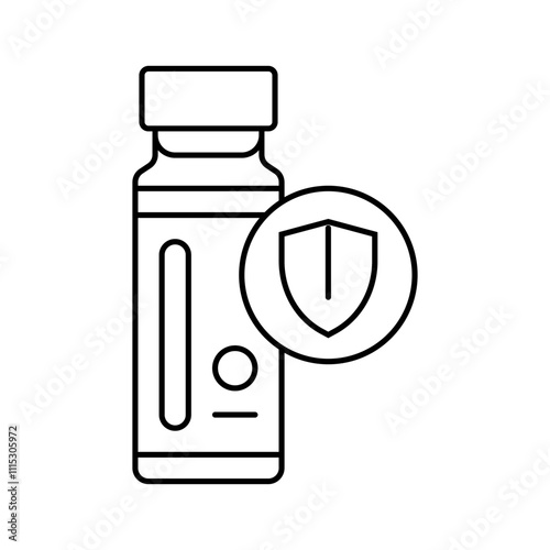 immunizations medicines pharmacy line icon vector. immunizations medicines pharmacy sign. isolated contour symbol black illustration