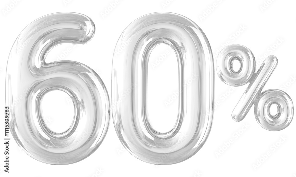 60 Percent Silver Discount Offer 3D 60 Percent Silver Discount Offer 3D