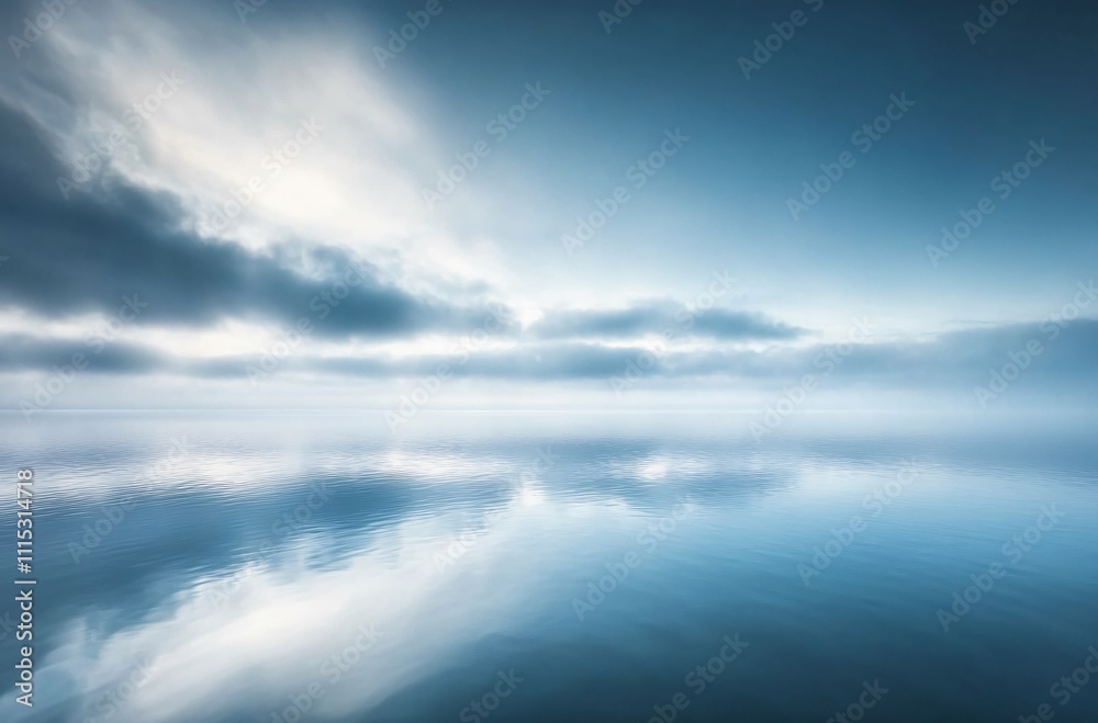 Fototapeta premium The vast sea and the serene surface of Qinghai Lake, also known as Chaka Salt Lake, creating a breathtaking reflection, resembling a