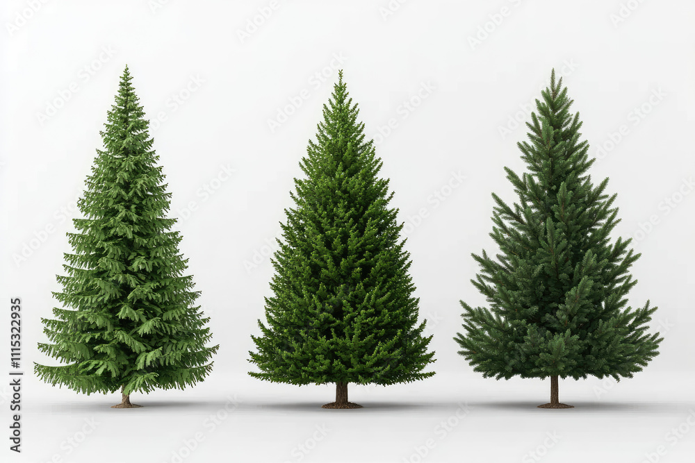 Fototapeta premium Christmas tree display in a festive setting nature scene celebratory atmosphere traditional viewpoint