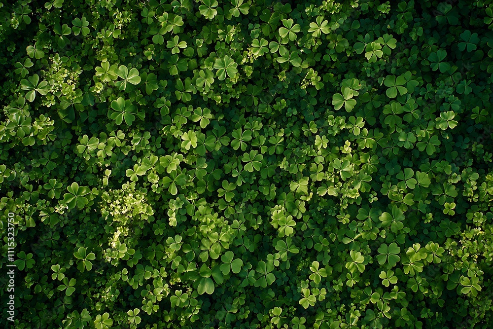 Naklejka premium A top-down view of an endless field covered in lush