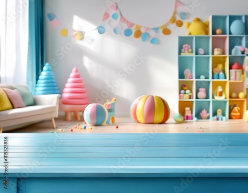 Happy Childhood Concept with Playroom and Candy