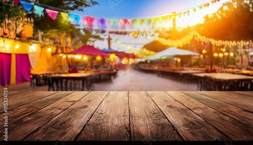 Sabor y Tradición: Restaurante Mexicano con Mesa de Madera para la Fiesta del 5 de Mayo