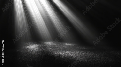 Obraz na płótnie White light rays with a glow effect on a transparent black background w salonie