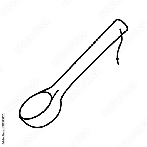 ladle sauna line icon vector. ladle sauna sign. isolated contour symbol black illustration