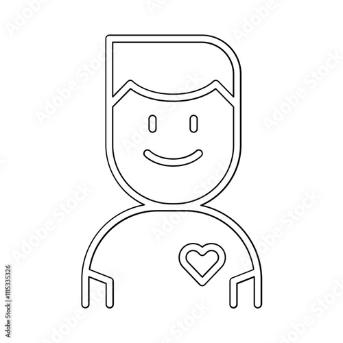 Volunteer icon in line style