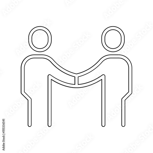 Friendship icon in line style