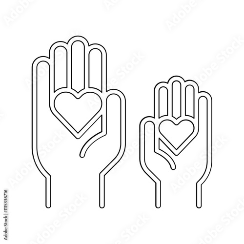Volunteer icon in line style