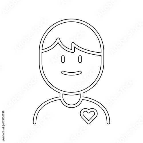 Volunteer icon in line style