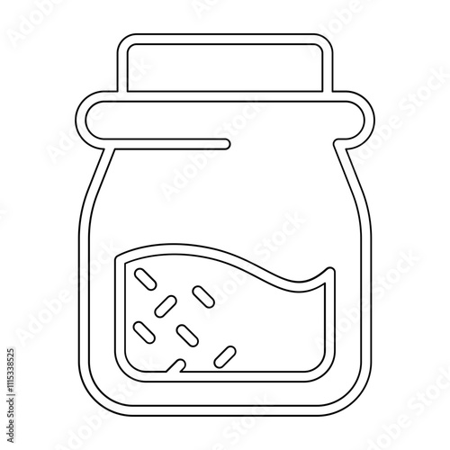 Sugar bottleicon in line style