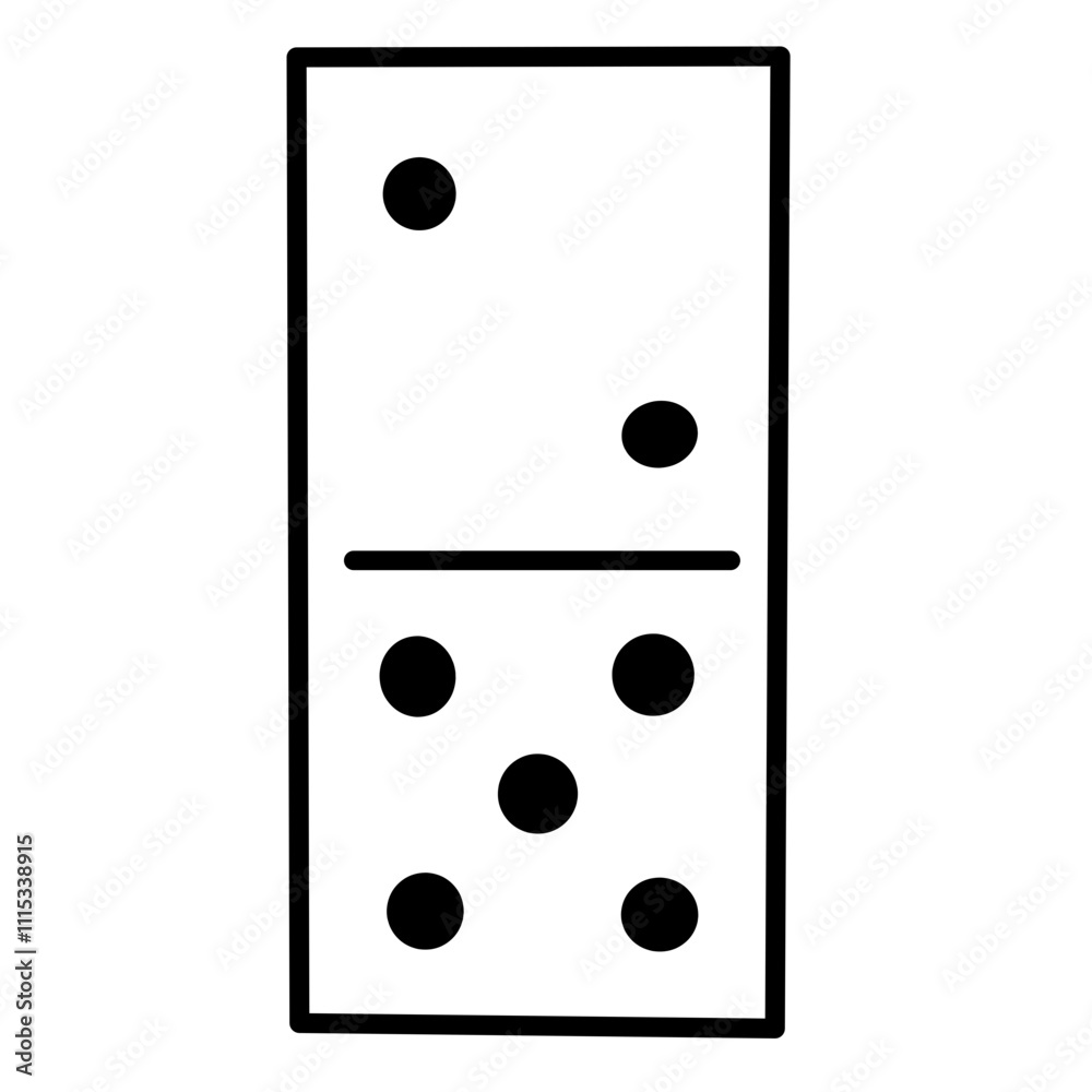 Domino Game. domino bones. White pieces with black dots isolated on background Domino Game. domino bones. White pieces with black dots isolated on background