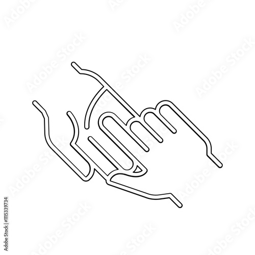 Palmistry icon in line style