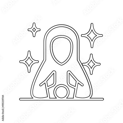 Magician icon in line style