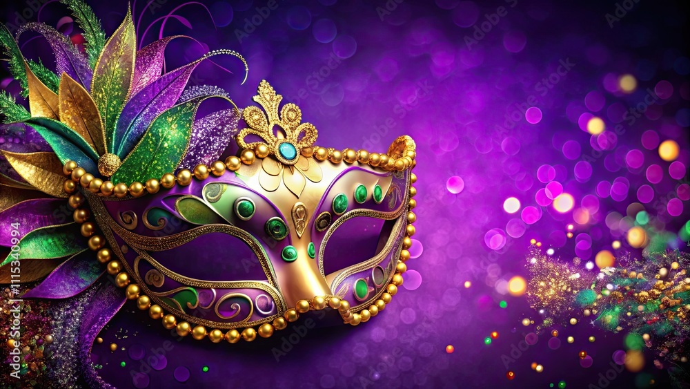 Vibrant masquerade mask on a purple background, perfect for Mardi Gras celebrations!, masquerade, mask, purple, vibrant Vibrant masquerade mask on a purple background, perfect for Mardi Gras celebrations!, masquerade, mask, purple, vibrant