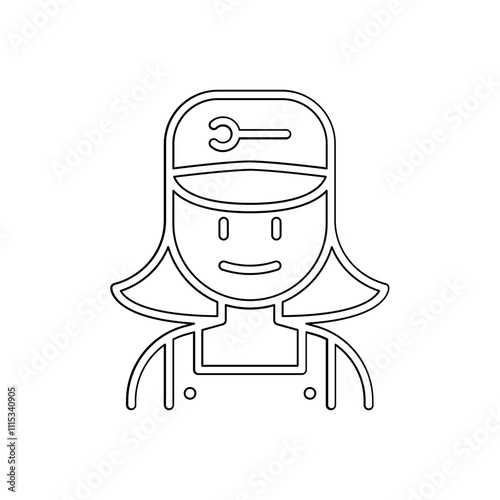Mechanic icon in line style