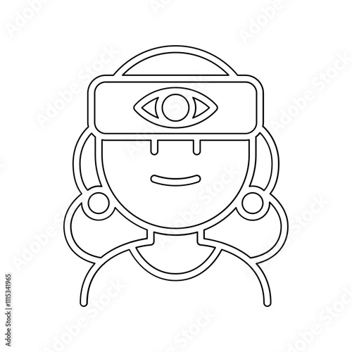 Necromancer icon in line style