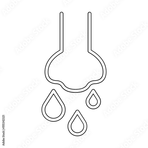 Flu icon in line style