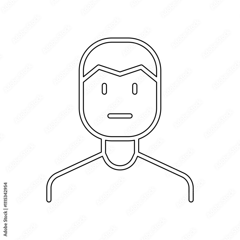 Worry icon in line style Worry icon in line style