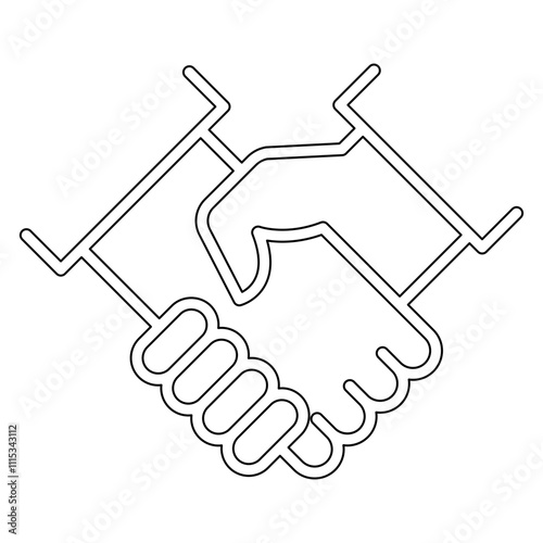 Partner icon in line style