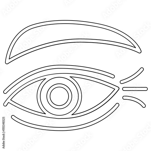 Wrinkle botox icon in line style