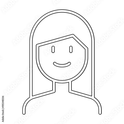 Woman icon in line style