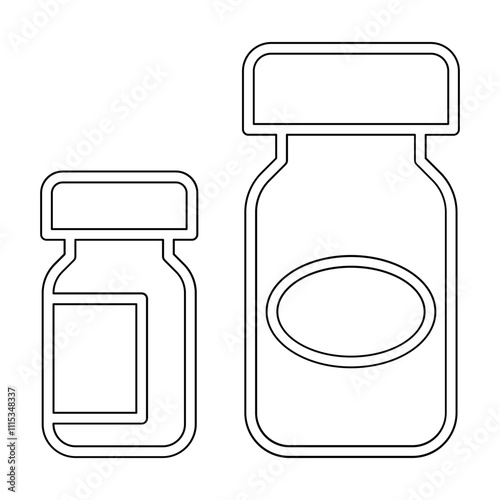 Medication icon in line style