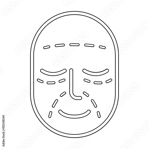 Botox facelift icon in line style