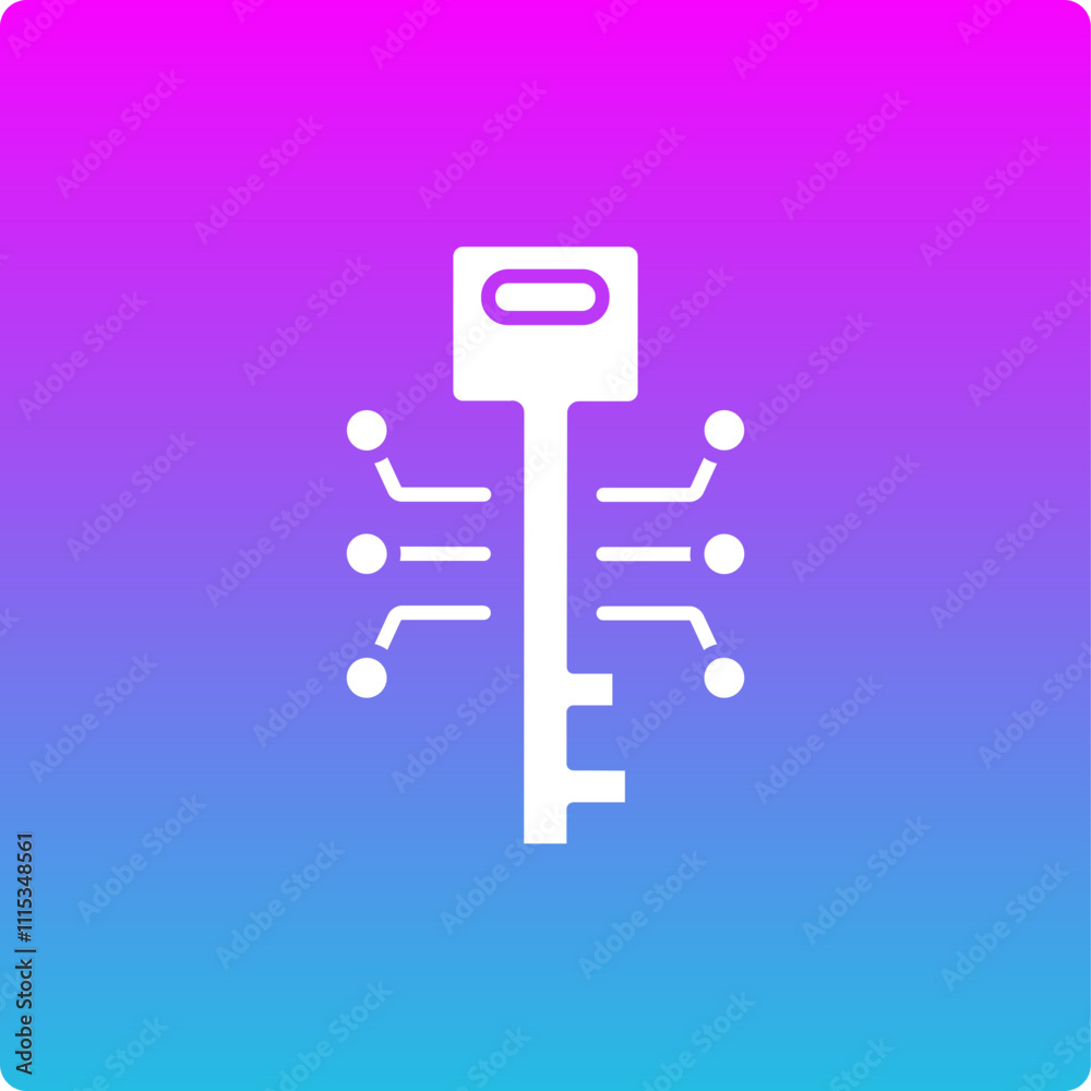 Fototapeta premium Key Encryption Icon