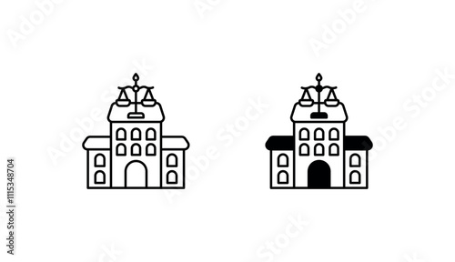 Appeal Court icon design with white background stock illustration