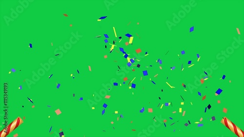 Wallpaper Mural  Confetti Party Poppers Gun green screen background Torontodigital.ca