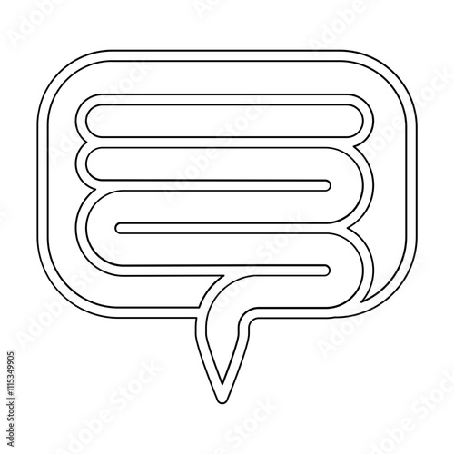 Intestine icon in line style