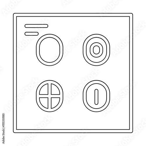 MRI scan icon in line style