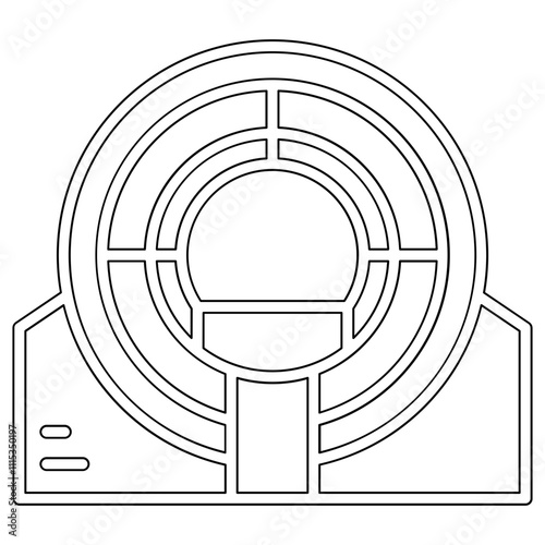 MRI scanner icon in line style