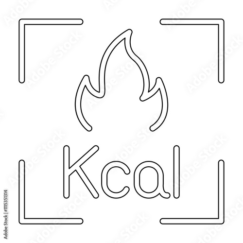 Burning calories icon in line style