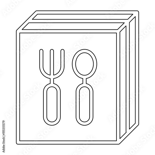 Cookbook icon in line style