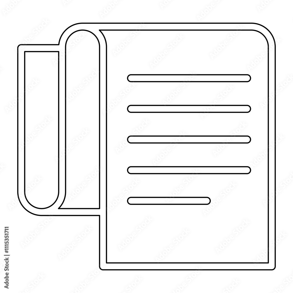 Document, File, paper icon in line style Document, File, paper icon in line style