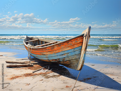 Unbelievable Sail Boats Sea Shore Lifesaver Flotation Life Buoy Rock Formation Concept