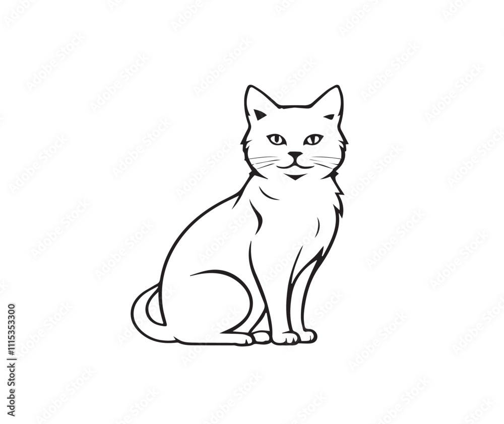 Obraz premium cat silhoutte vector image 