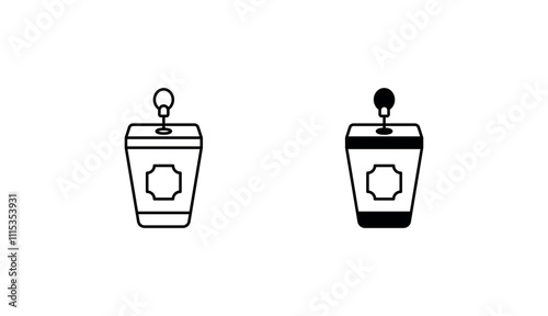 Witness Stand icon design with white background stock illustration