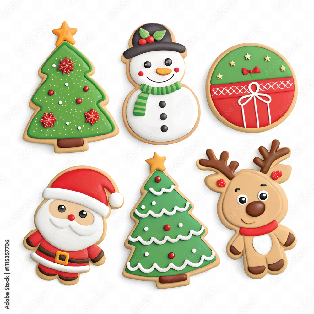 abstract 3d Christmas icon symbols isolated on white background abstract 3d Christmas icon symbols isolated on white background